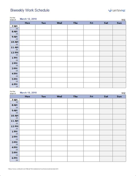 Make Weekly Work Schedules For 30 Employees Templates Careercliff