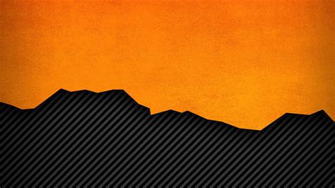Download Wallpaper 1366x768 Orange Black Surface Lines Abstract