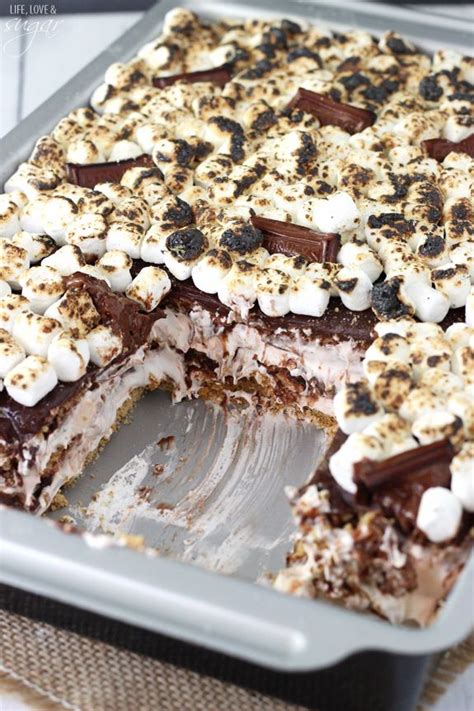 Smores Icebox Cake Layers Of Marshmallow Graham Crackers Chocolate