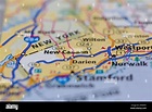 New Canaan Connecticut USA Shown on a geography map or road map Stock ...