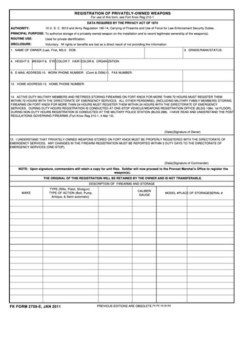 Top 7 Firearm Registration Form Templates Free To Download In Pdf Format
