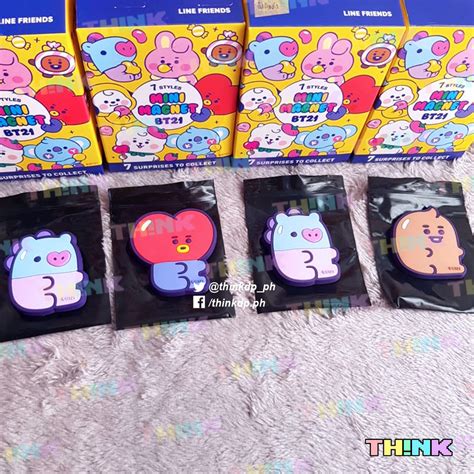 On Hand Bt21 Jelly Candy Magnet Bts Rm Jin Yooongi Jhope Jimin
