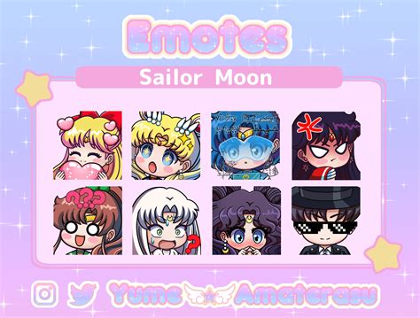 Sailor Moon Emotes Twitch Discord Etsy