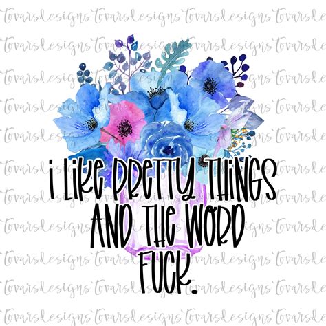 i like pretty things and the word fuck funny adult quote etsy