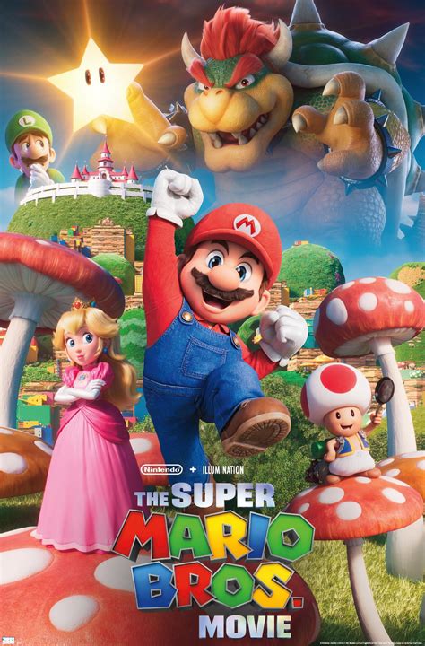 The Super Mario Bros Movie Mushroom Kingdom Key Art Wall Poster 14