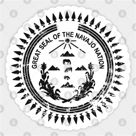 Navajo Nation Seal Navajo Sticker Teepublic