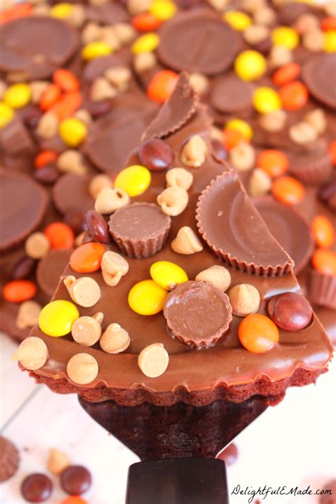 Ultimate Reeses Brownie Pizza Delightful E Made