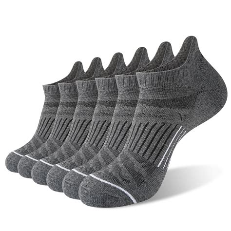 Heatuff Mens Socks Ankle Athletic Socks Low Cut Cushioned 6 Pairs
