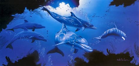Endliss Scans Wildlife Art Christian Riese Lassen Five Dolphins