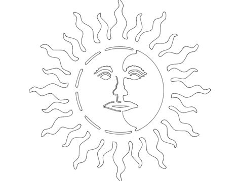 Sun Moon Dxf File Free Download