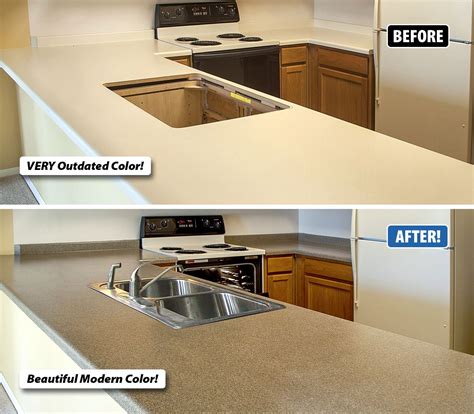 Refinishing Transforms Outdated Countertops To Like New Condition At A