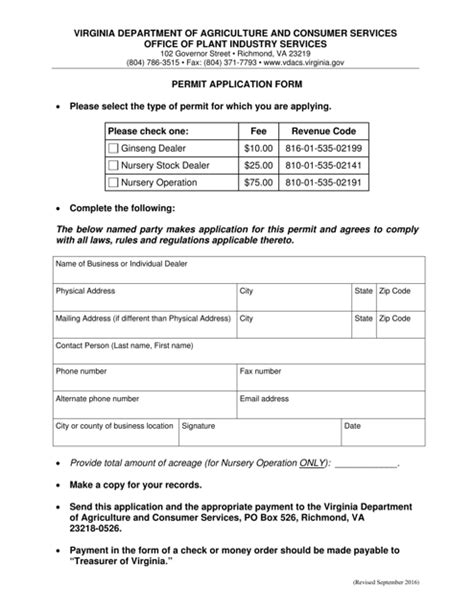 Virginia Permit Application Form Fill Out Sign Online And Download