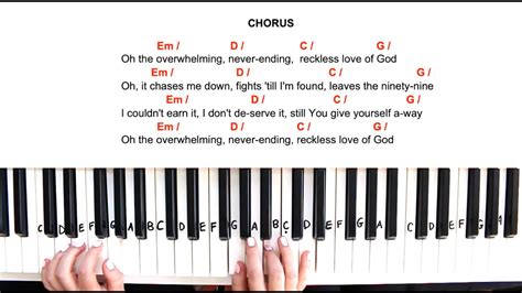 Reckless Love 4 Chords Play Along Easy Piano Tutorial In G Major