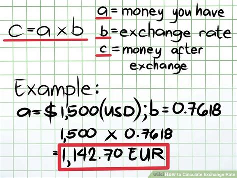 Either way, all the information you need to calculate the answer will be within the question. How to Calculate Exchange Rate: 9 Steps (with Pictures ...