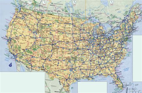 Road Map Of Usa Interstates Map Of World