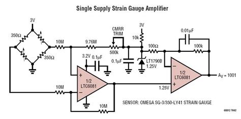 Ltc6081 Single Supply Strain Gauge Amplifier Circuit Collection