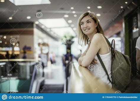 Young Girl In The Mall Happy Stock Photo Image Of Good Girl 176345770