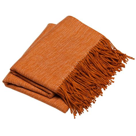 Slpr Decorative Soft Throw Blanket 50 X 60 Burnt Orange Throw