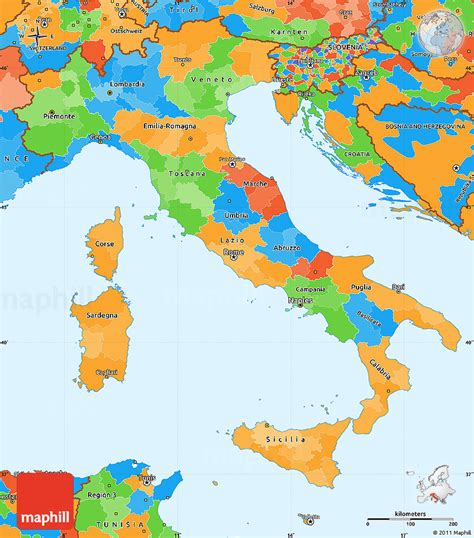 Map Of Italy With Cities Simple