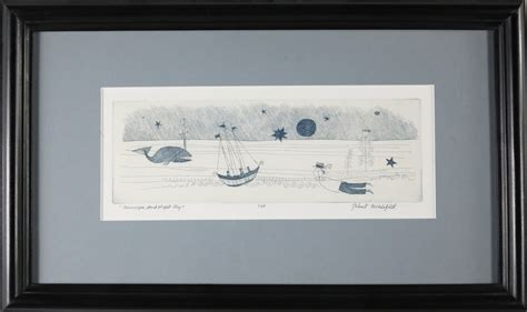 John F Lochtefeld B1933 Limited Edition Etching On Paper Seascape