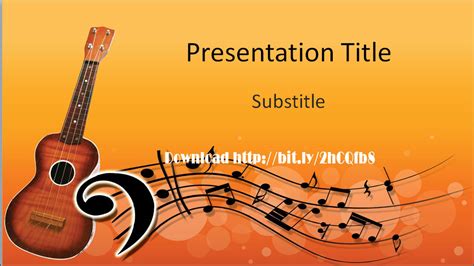 Download Free Music Education Powerpoint Template For Instruments