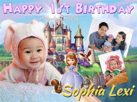 Sophia Lexis 1st Birthday Sofia The First Cebu