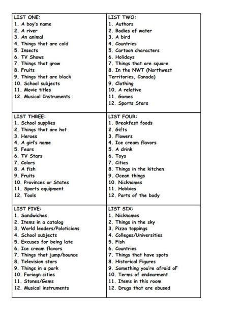 Word associations game is very popular in my country. November scattegories | Entertaining Ideas | Pinterest ...