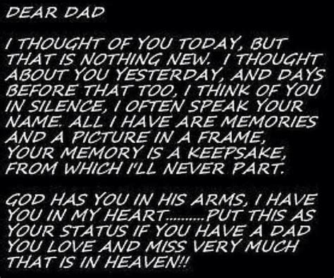 Dear Dad In Heaven Poem Dear Dad In Heaven