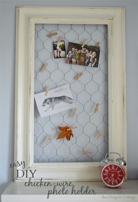 Sometimes the simplest things in life are the most beautiful, like these wood block photo holders. Easy DIY Chicken Wire Photo Holder From a Thrifted Frame
