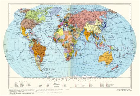 Large Detailed Political Map Of The World 2001 World Mapsland Maps Of