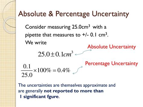 How To Find Percent Uncertainty Subtraction And Division—absolute