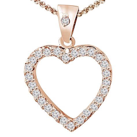 Heart Shaped Diamond Necklace Bijoux Majesty