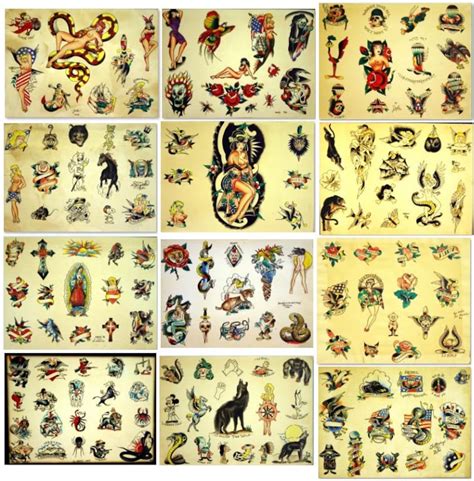 Tattoo Flash Zeke Owen Old School Traditional Style Vintage Etsy