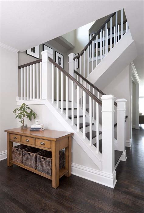 These include iron balusters, stainless railing, wood handrail, newel posts, and wood balusters. Double Story House Stairs | Zion Modern House