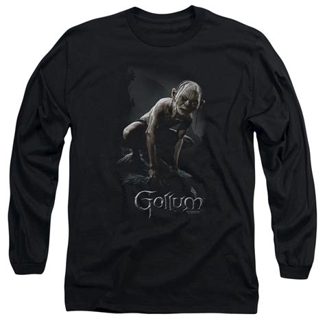Lord Of The Rings Gollum Adult Long Sleeve T Shirt Black