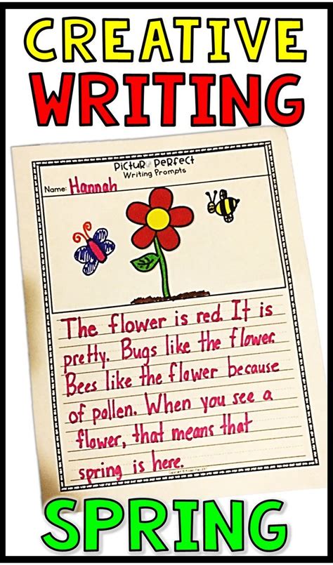 Distance Learning Creative Writing Prompts Spring Themed Writing
