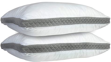 Gusseted Bed Pillows Pack Of 2 Premium Queen Size Pillows For Side Sleepers Grey Gussets