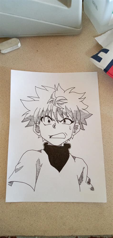 Heres My Drawing Of Killua Rhunterxhunter