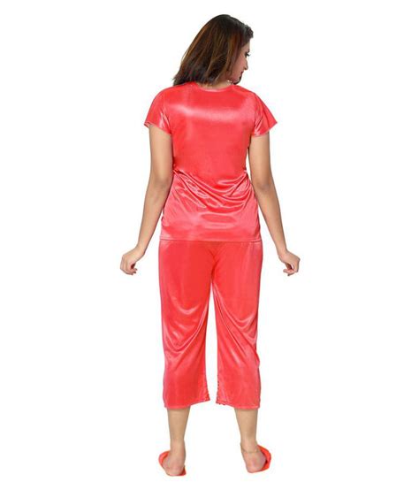 Buy Go Glam Satin Nighty And Night Gowns Red Online At Best Prices In India Snapdeal