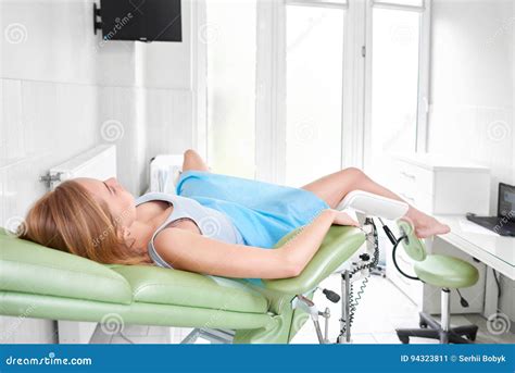 Professional Gynecologist Examining Her Patient Stock Image Image Of