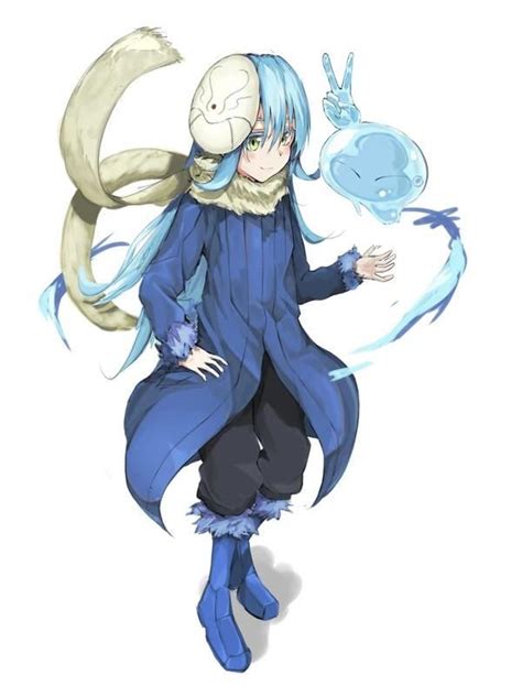 Peace Sign By Rimuru Tenseislime Blue Hair Anime Boy