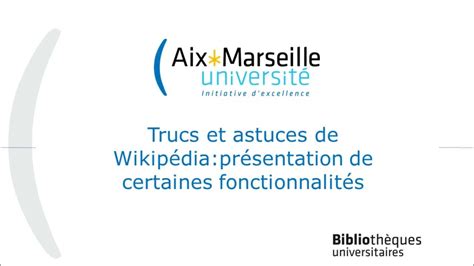 Trucs Et Astuces De Wikipédia Présentation De Certaines