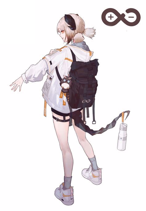 Safebooru 1girl Absurdres Alternate Costume Arknights Backpack Bag