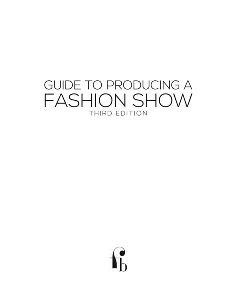 Fashion Show Production Pdf