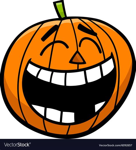 Laughing Pumpkin Cartoon Royalty Free Vector Image