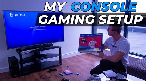 My Ps4 Gaming Setup Ps4 Unboxing Youtube
