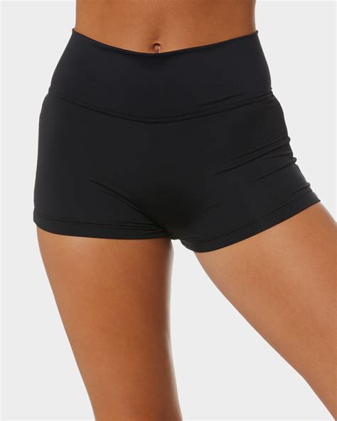 Seafolly Collective Roll Top Boyleg Black Surfstitch