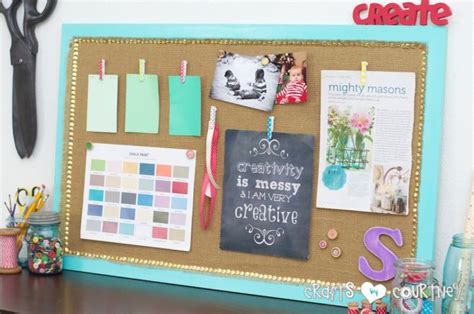 Simple Upcycled Cork Board Turned Inspiration Board