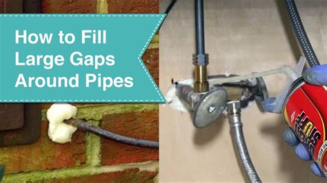 How To Fill Gaps Around Pipes Youtube