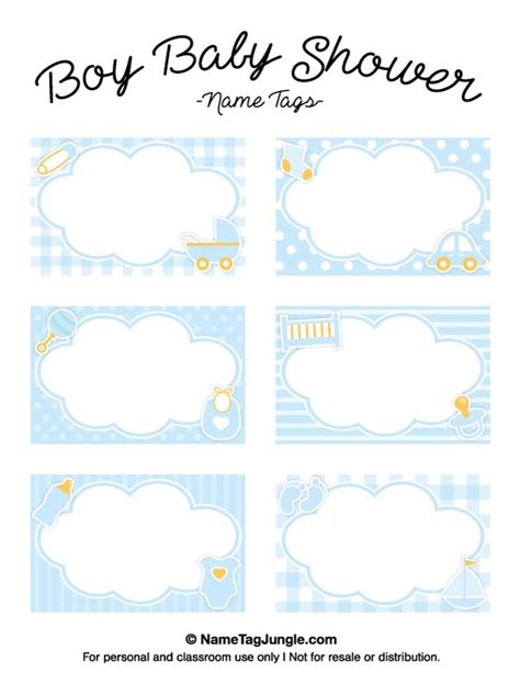 There are many printable baby shower games available on the internet but those which are free are not good in quality and ones that are good in quality are. Free printable boy baby shower name tags. The template can ...